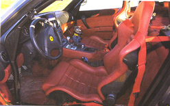 Interior of 1998 Ferrari 550 World Speed Record car